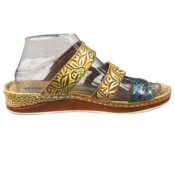 L’artiste X Spring Step Women’s Ciro Brown Slip On Sandal Size 39 US 8.5 - Picture 4 of 12